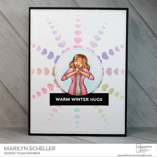 Feature Friday - "Heart Ray Full" Stencil