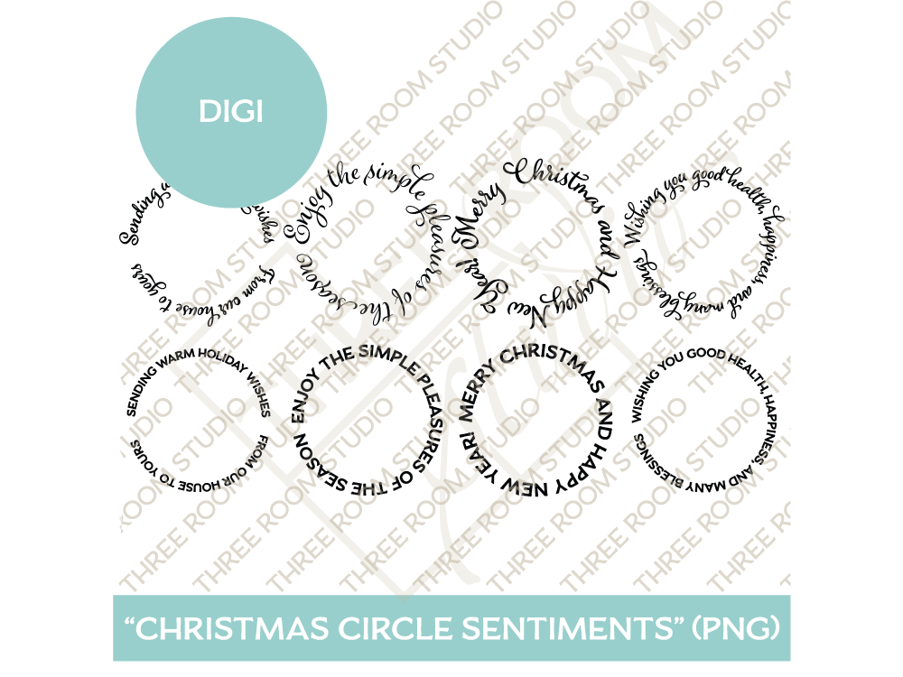 Digi - "Christmas Circle Sentiments"