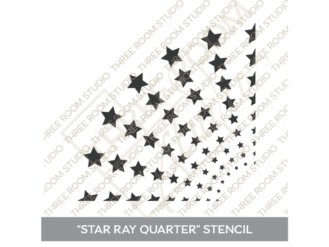 "Star Ray Quarter" Stencil