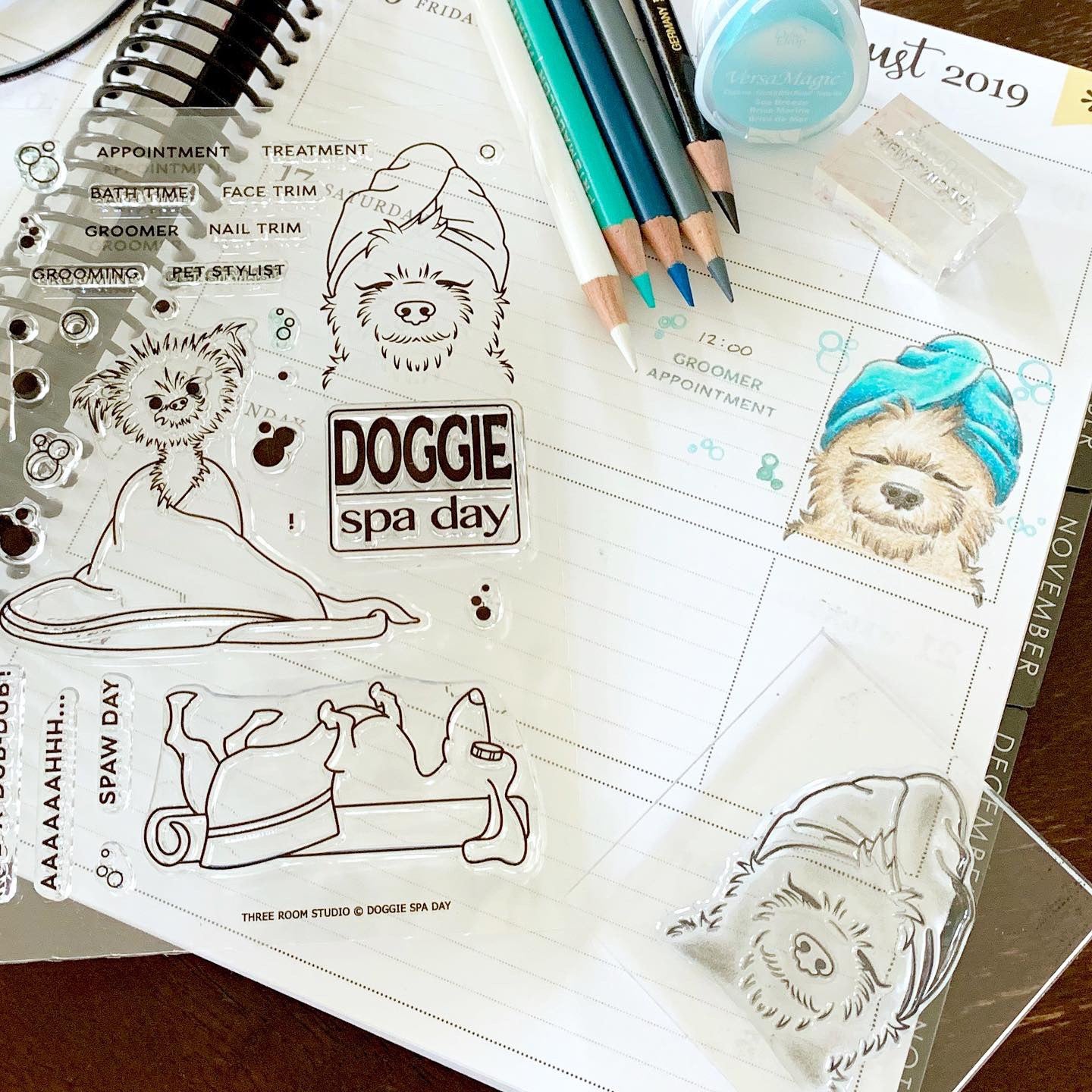 "Doggie Spa Day" Clear Stamp Set