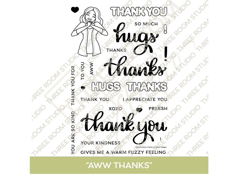 "Aww Thanks" Clear Stamp Set