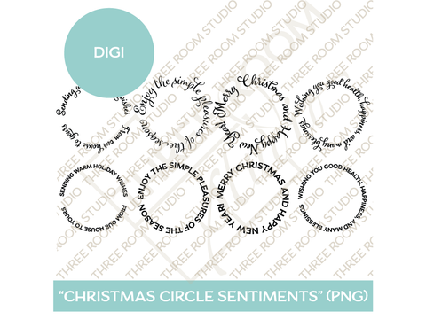 Digi - "Christmas Circle Sentiments"