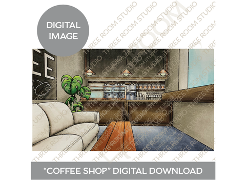 "Coffee Shop" Background Digital Download