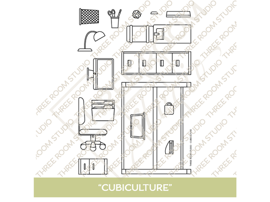 "Cubiculture" Clear Stamp Set