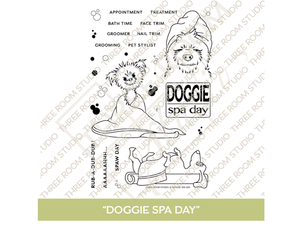 "Doggie Spa Day" Clear Stamp Set