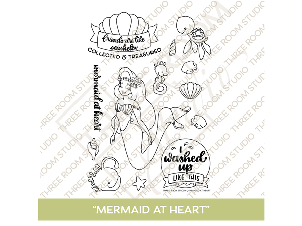 "Mermaid at Heart" Clear Stamp Set