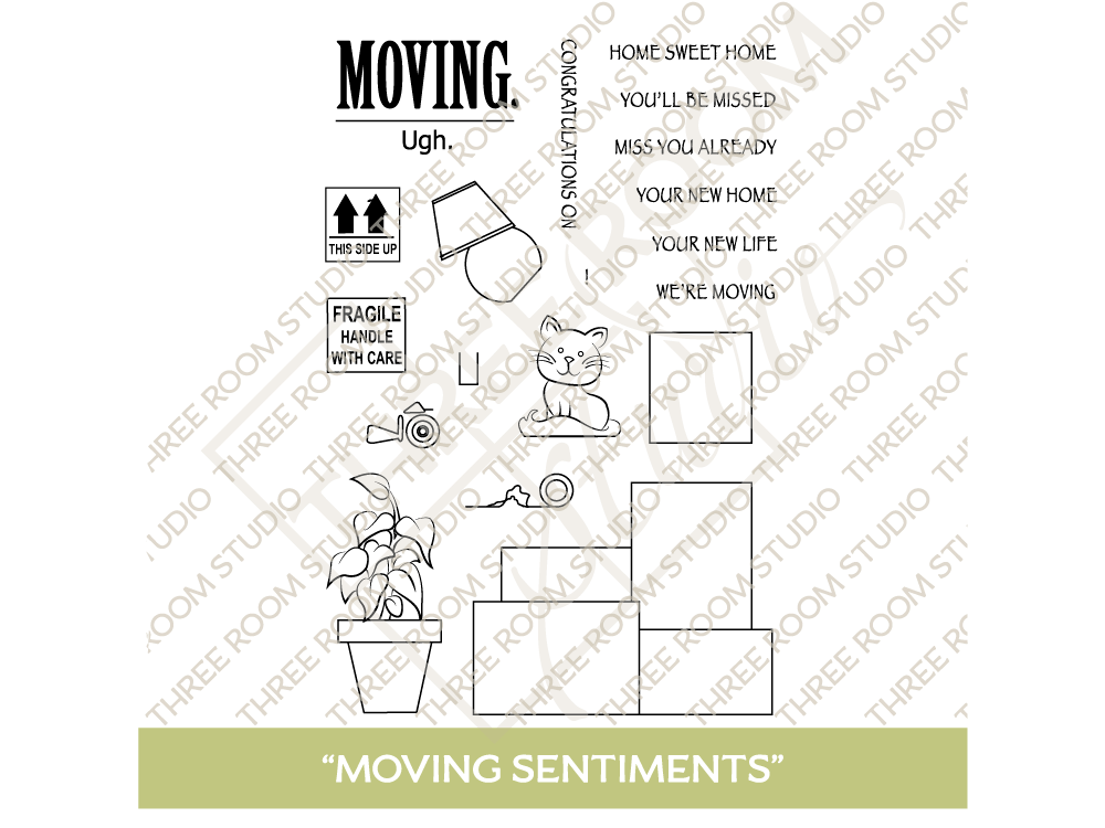 "Moving Sentiments" Clear Stamp Set