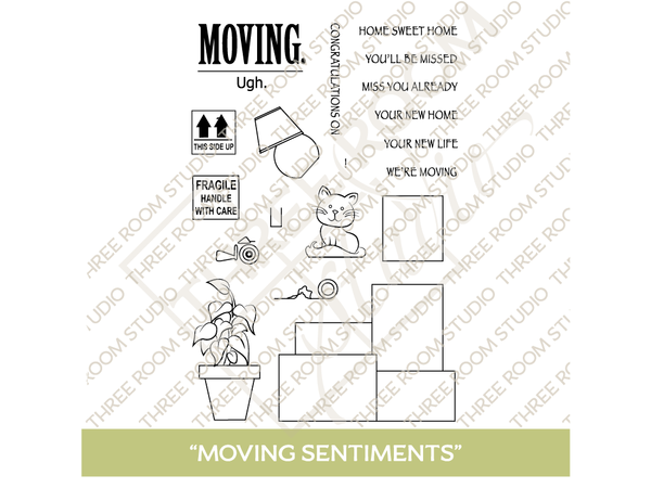 "Moving Sentiments" Clear Stamp Set