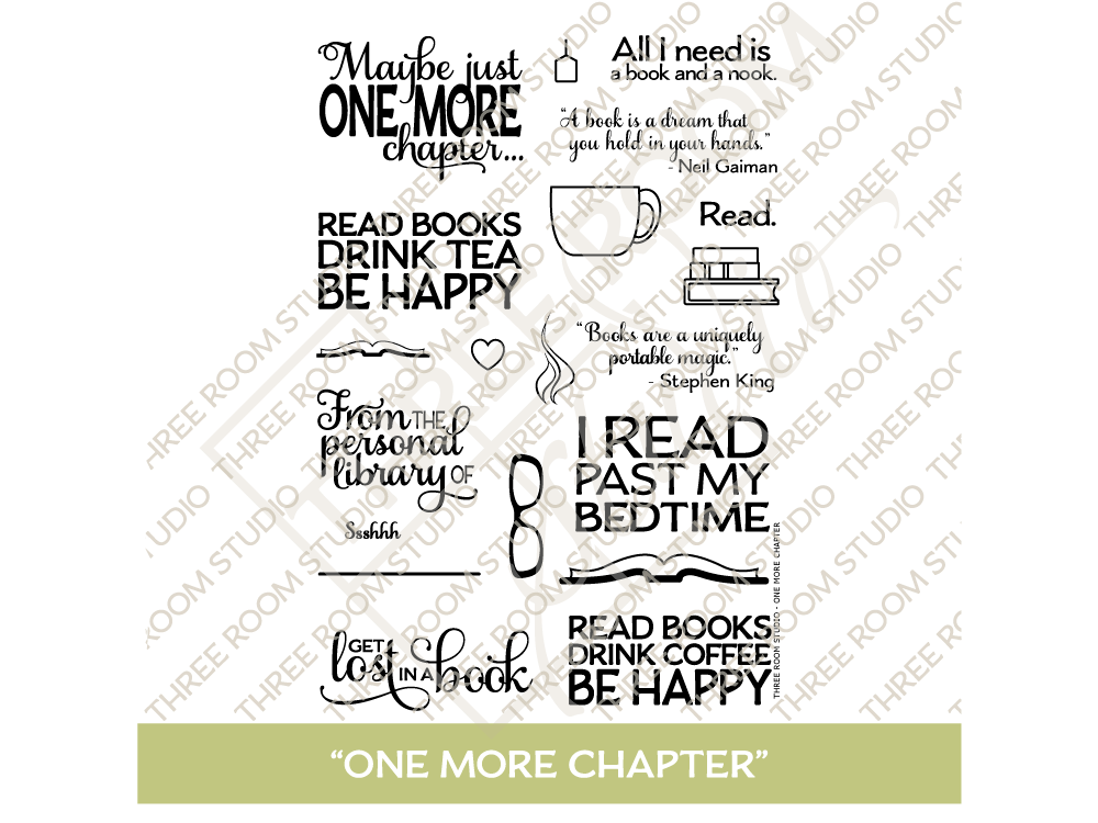 "One More Chapter" Clear Stamp Set
