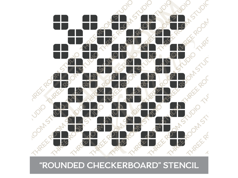 "Rounded Checkerboard" Stencil