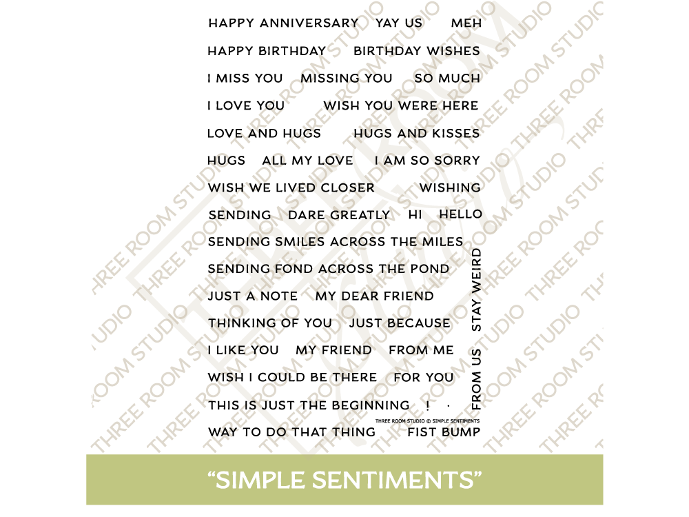 "Simple Sentiments" Clear Stamp Set