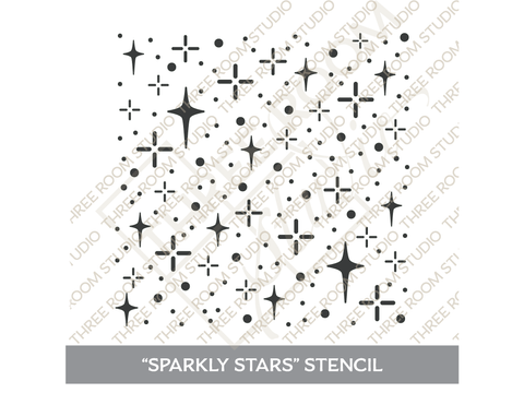 "Sparkly Stars" Stencil